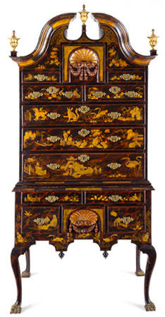 High chest of drawers, Pimm, John, cabinetmaker, 1716-1773